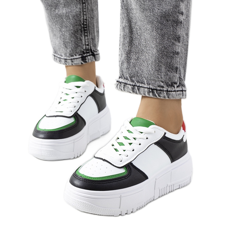 Deportivas negras Mandib de mujer blanco