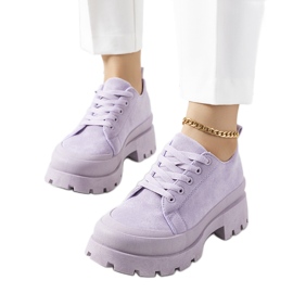 BM Zapatillas moradas en la plataforma Dearth violeta