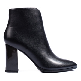 Botas clásicas de mujer Shelovet negras fabricadas en ante ecológico negro