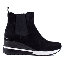 Botas deportivas de mujer Vinceza sobre cuña negra negro Botas deportivas de mujer Vinceza sobre cuña negra negro