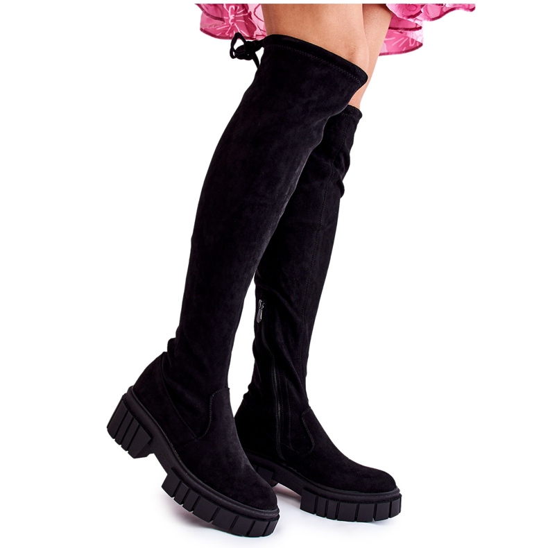 Botas Mujer Ante Negro Cheera