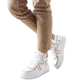 Zapatillas tobilleras White Rose beige