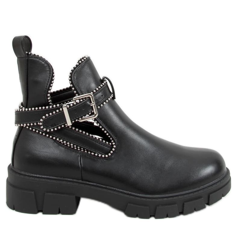 Botas Korina Black con aberturas negro