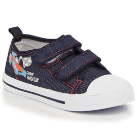 Deportivas de niño atletico denim velcro azul