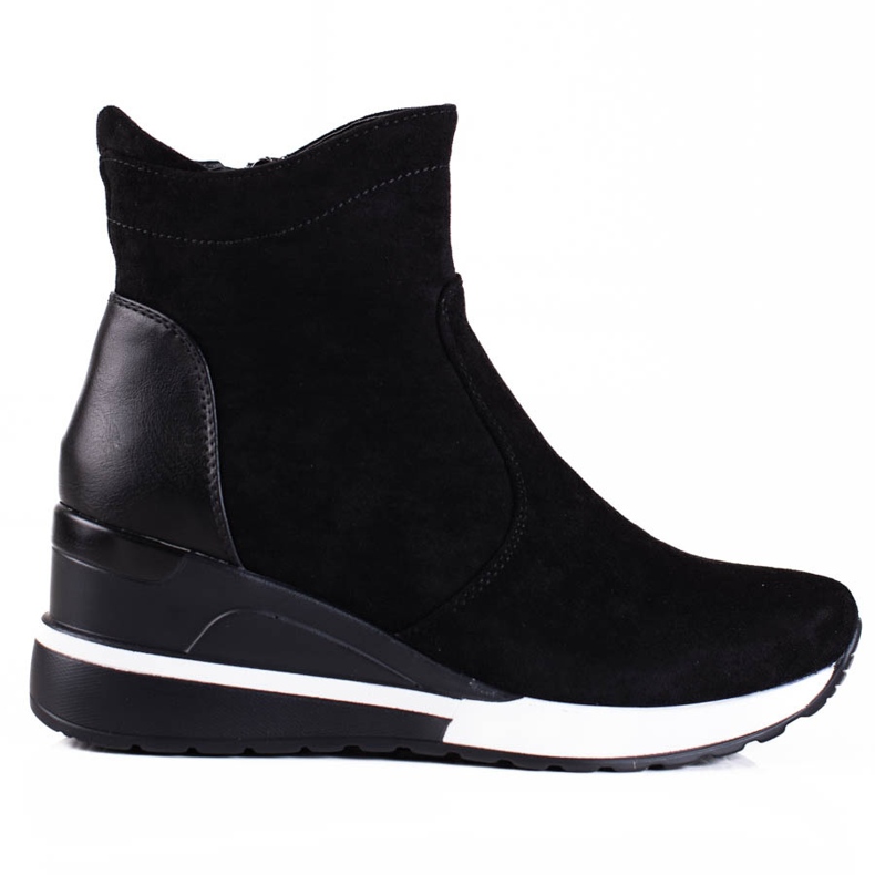 Botas deportivas de mujer Vinceza sobre plataforma negra negro