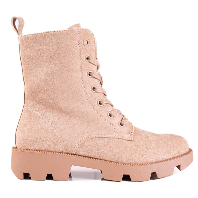 Bolsos de mujer Shelovet de ante con cordones, beige