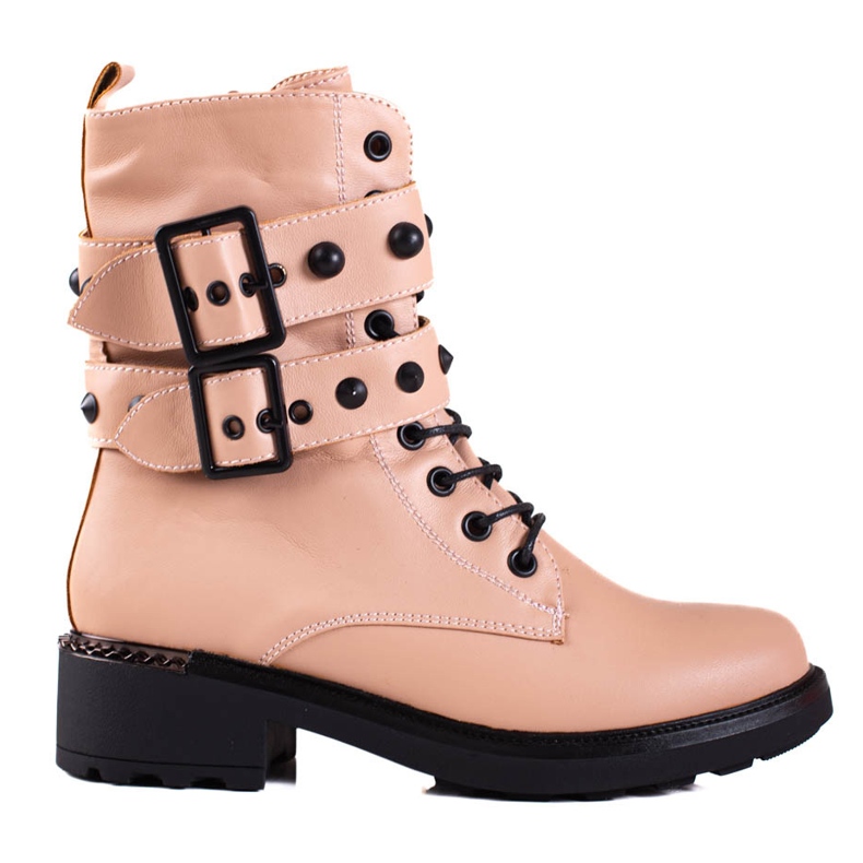 Bolsos de mujer Shelovet beige con complementos negros