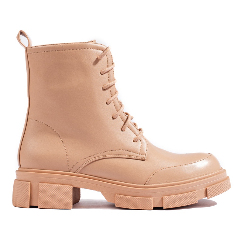 Bolso de mujer beige con cordones