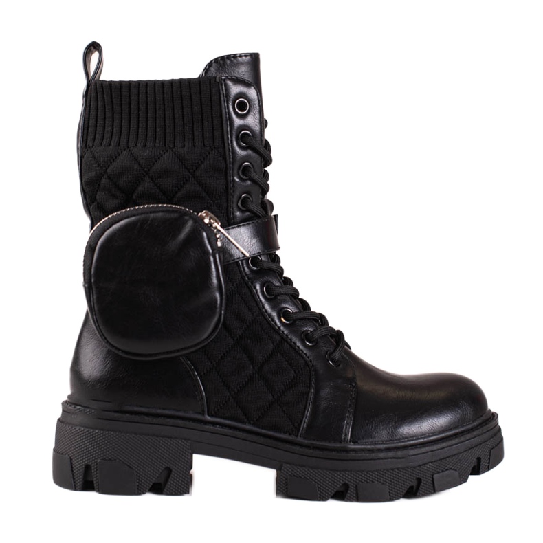 SHELOVET Bolsos de mujer Shelvet negros con bolsillo de velcro