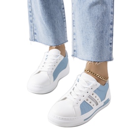 Deportivas azules con tachuelas Luus blanco
