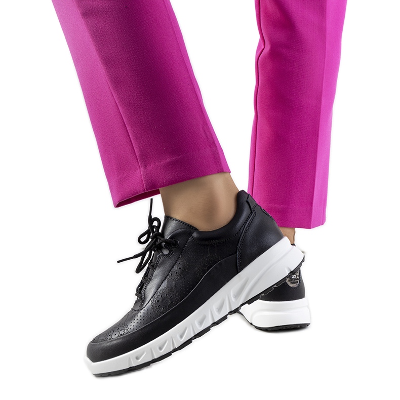 Deportivas Kaypa de piel negra negro