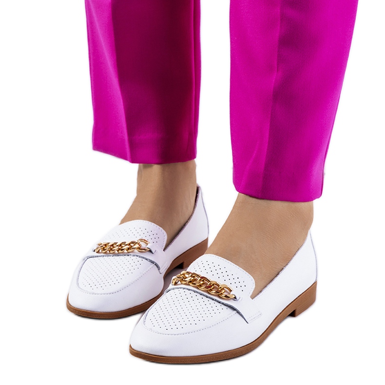Mocasines Lerner piel blanca blanco Mocasines Lerner piel blanca blanco