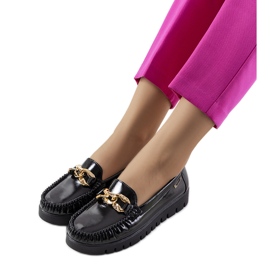 Mocasines negros en la plataforma Travessa Mocasines negros en la plataforma Travessa