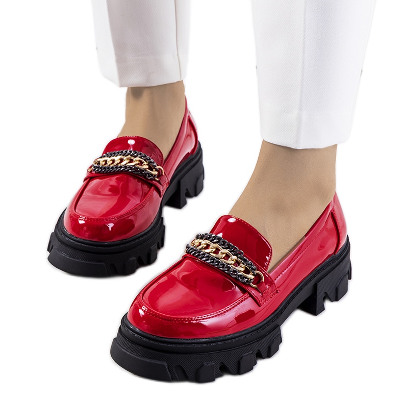 Zapatos Alcione lacado rojo