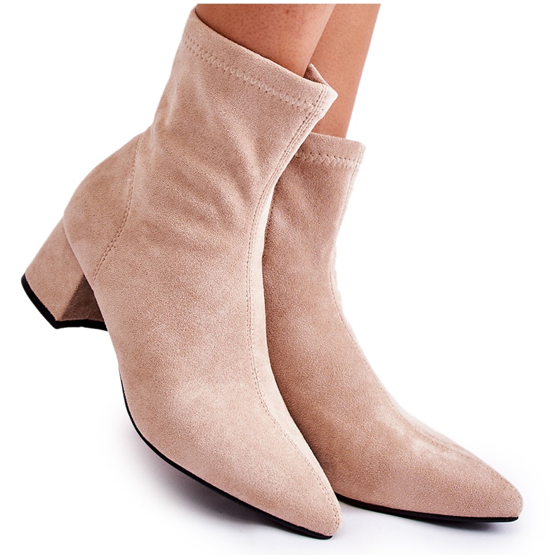 WD1 Botas Altas Mujer Ante Beige Gloriss