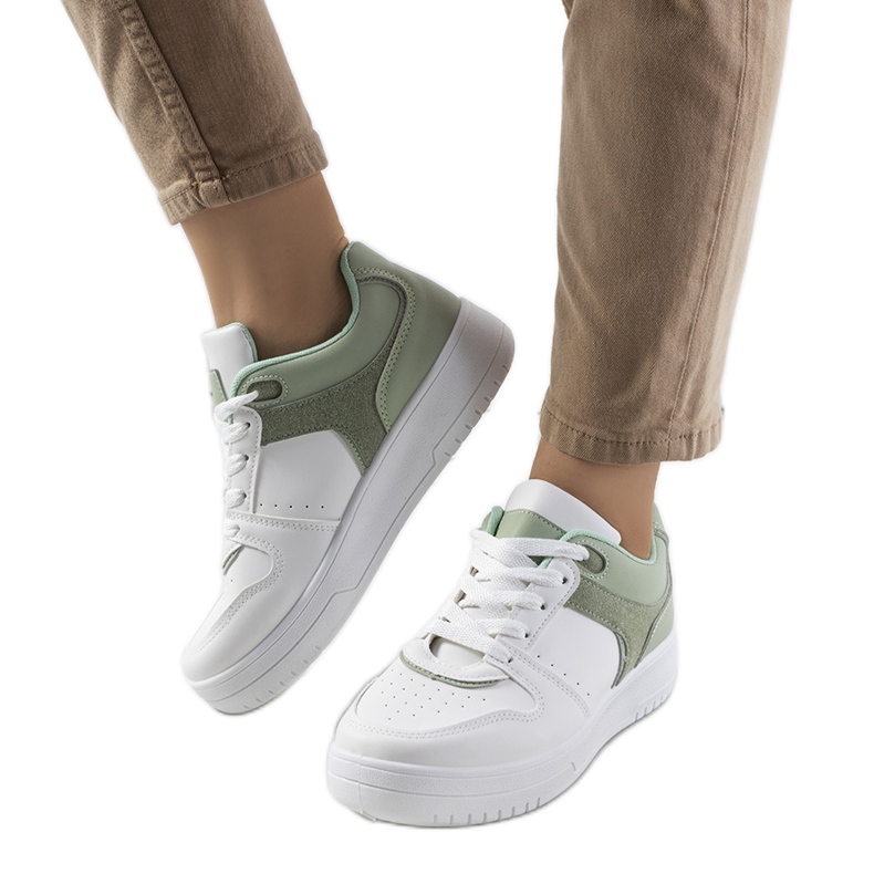 Deportivas verdes de mujer Lins blanco Deportivas verdes de mujer Lins blanco