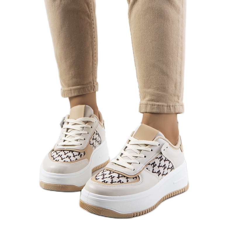 Deportivas beige con suela Valpara alta
