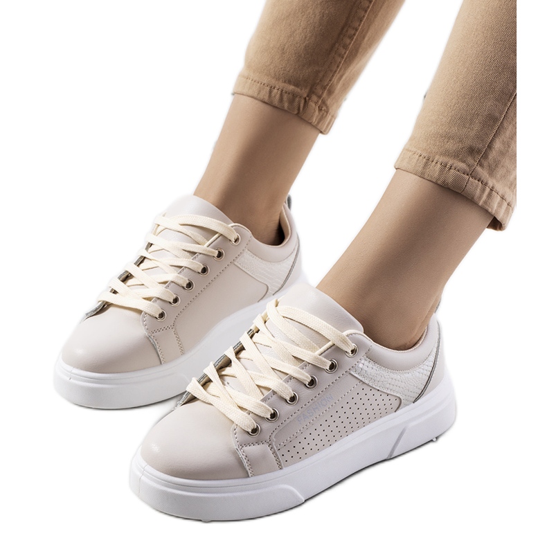 Deportivas beige con suela gruesa Louisiana