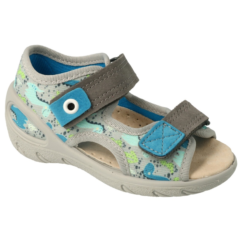 Zapatos befado niño pu 065X164 azul gris