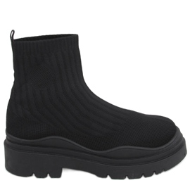 Zapatos calcetín tobilleros Silva NEGRO + NEGRO