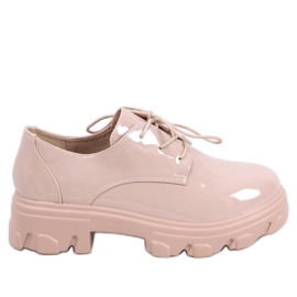 Mocasines de suela alta Pragma Nude beige rosado