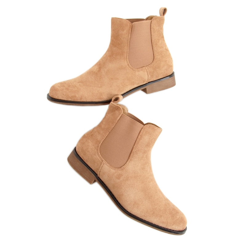 Botines Chelsea de ante Kaki de Burbo beige