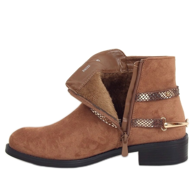 Botas mujer Zinaida Camel ante marrón