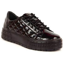 Zapatos mujer charol acolchado negro Filippo