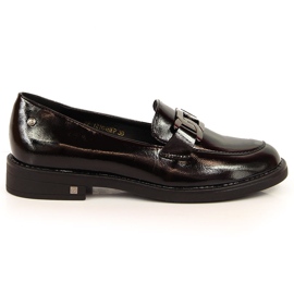 Mocasines mujer lacado charol negro Potocki