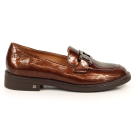 Mocasines mujer lacado charol marrón Potocki