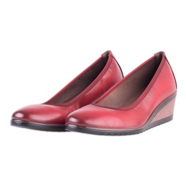 Zapatos de tacón burdeos con cuña de W. Potocki rojo Zapatos de tacón burdeos con cuña de W. Potocki rojo