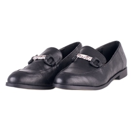 SHELOVET Mocasines de piel negros