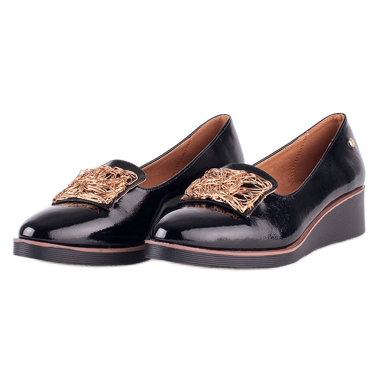 Elegantes zapatos lacados de W. Potocki negro