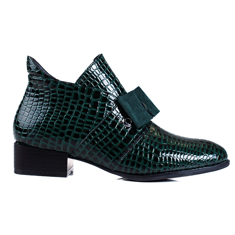 W. Potocki Botas bajas de mujer Potocki con tacón plano verde