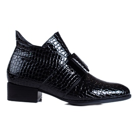 W. Potocki Botas bajas de mujer Potocki tacones planos negros