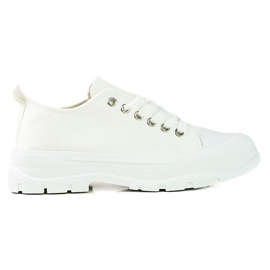 Deportivas de mujer con cordones Shelovet blancas blanco