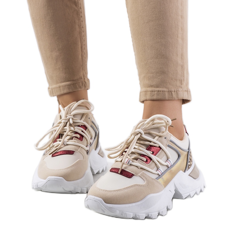 Zapatillas beige de Amarillo dorado Zapatillas beige de Amarillo dorado