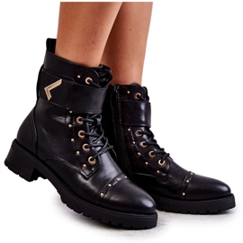 Botas Cálidas Piel Ecopiel Serpiente Negro Colira