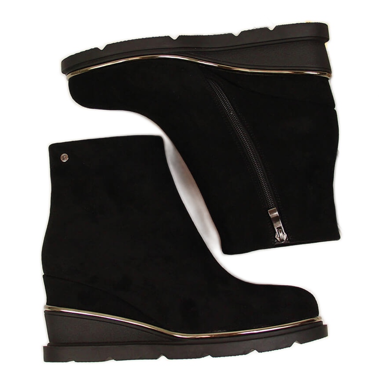 Negro Negro Botas cálidas de mujer Filippo con cuña