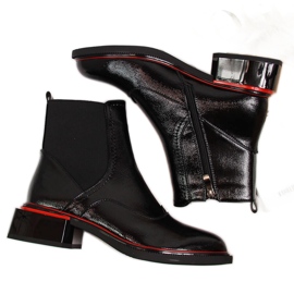 Botas Filippo negras de charol negro para mujer