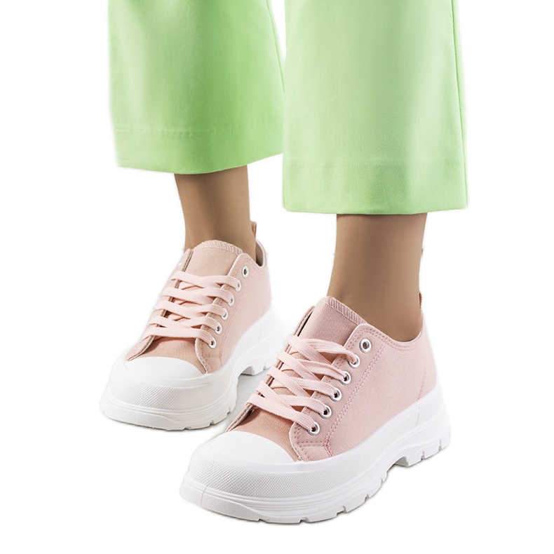 Zapatillas rosas con suela gruesa Melik rosado