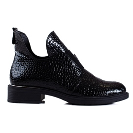 Botas de mujer Vinceza con tacón plano negro