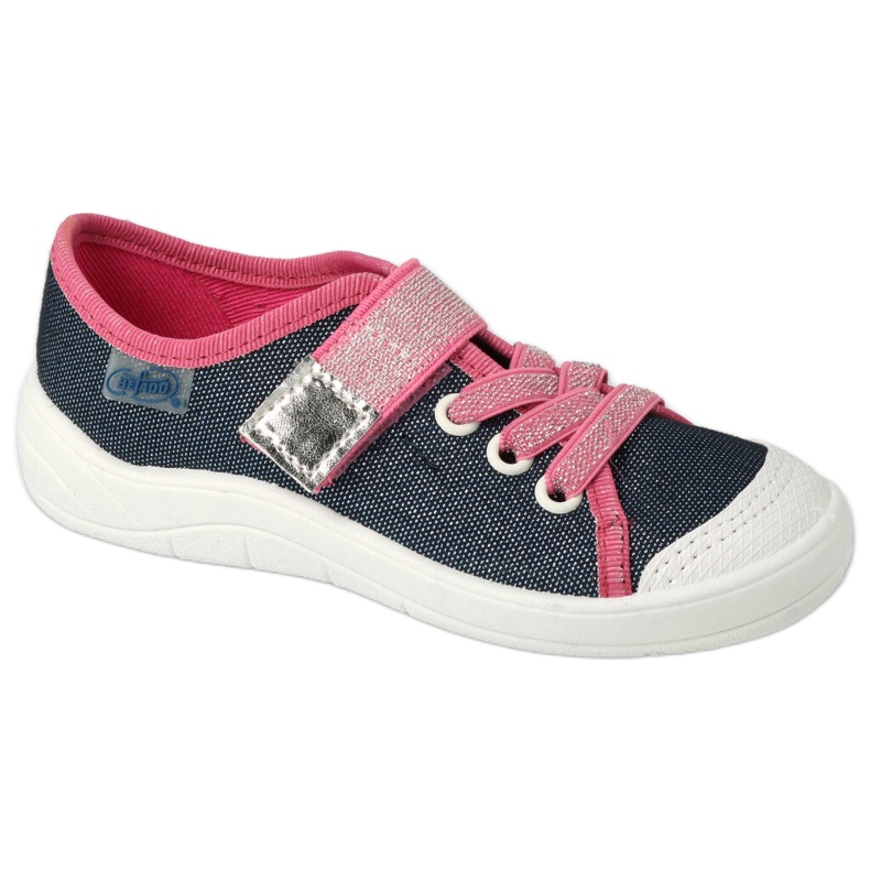 Zapatos befado niño 351X001 azul marino rosado plata