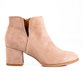 Botas de mujer Shelovet beige con abertura