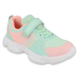Zapatos de befado de colores para jóvenes 516Q120 rosa verde