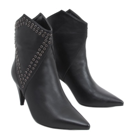 Botas de tacón Girme Black negro
