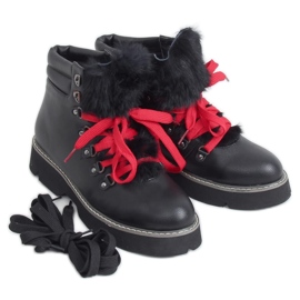 Tatiana negra Botas trappers negras negro