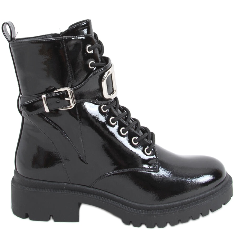 Bota lacada Mila PATENTE (NEGRO)