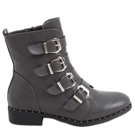 Botas con hebillas Punto Grey gris