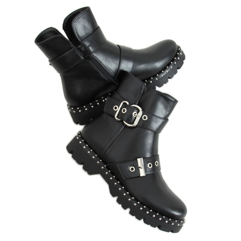 Botas militares con tachuelas Soprano Black negro